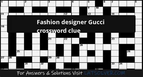 designer gucci crossword nyt|designer gucci's first name.